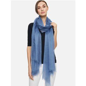 NWOT Ovcio Featherlight Cashmere Scarf Dark Blue